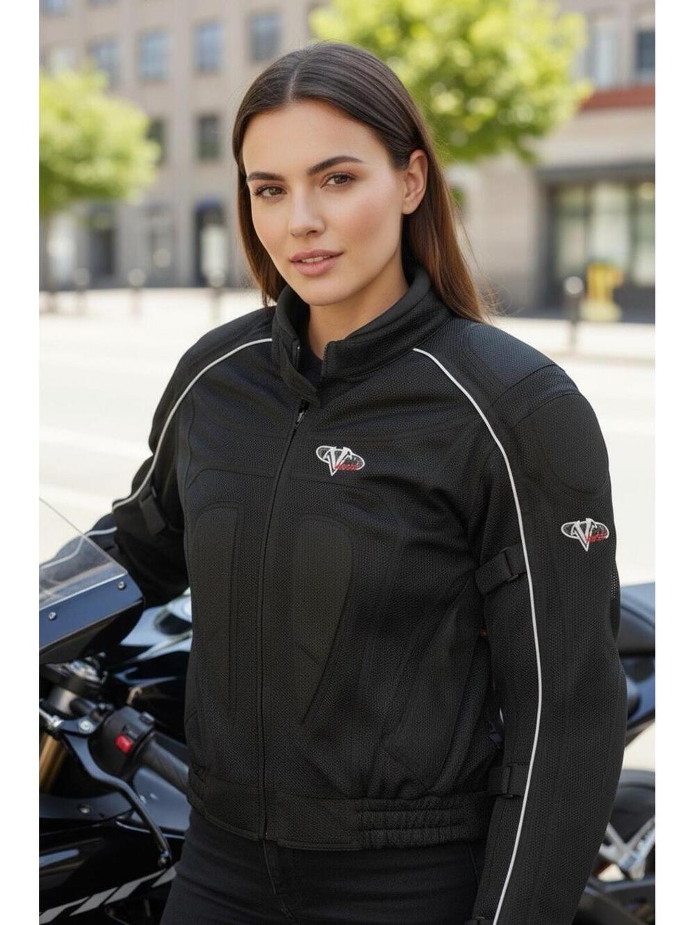 Vega Technical Gear Silhouette Racing Motorcycle Jacket Black Size M